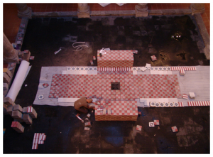 “Ta_patio”, proceso de instalación temporal, exhibición “Nadie Recuerda Todo”, Museo de la Ciudad, Alejandro Fournier, 2008